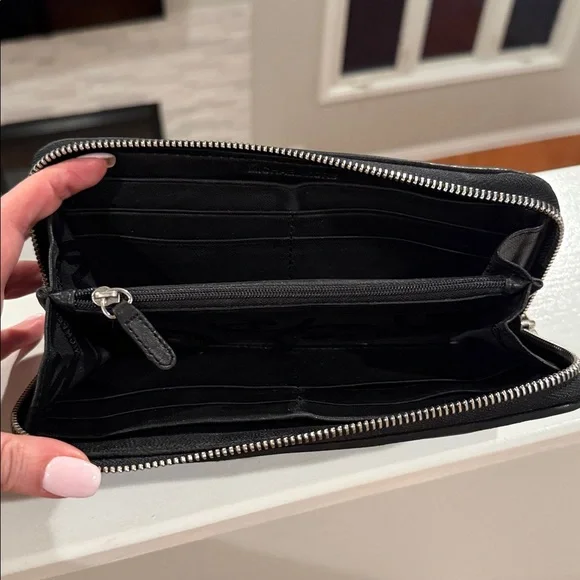 Michael Kors Black Quilted Zip Wallet - Picture 3 of 3